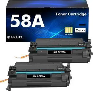 CF258A 58A Toner Cartridge Black 58X CF258X Compatible Replacement for HP 58A CF258A M428fdw for HP Laserjet MFP M428fdw M428fdn M428dw M404 M428 Pro M404n M404dn M404dw Printer 2 Pack with Chip