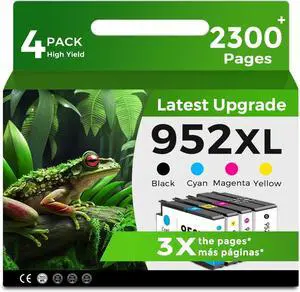 952XL Ink Cartridges Compatible for HP 952 XL Combo Pack hp952 Fit for 8710 7740 Officejet Pro 8702 8720 8210 7720 8715 8730 8740 8216 8725 8700 8200 Printers (Black Cyan Magenta Yellow 4 Packs)