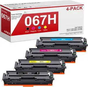 067H 067 Toner Cartridge Set MF656cdw High Yield for Canon 067 Toner Cartridge Set Toner 067 067H Compatible with Canon imageCLASS MF656cdw Toner MF654cdw MF653Cdw LBP633Cdw, 4 Pack CRG-067H CRG-067