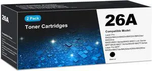 CF226A 26A Toner Cartridges Black (2-Pack) for HP 26A 26X CF226X, Laser Jet M402n M426fdw Toner Cartridges, CF226 for Laser Jet pro M402n M426fdw M402dn M402dw M402m Pro MFP M427dw M426dw M426fdn