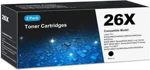 CF226X 26X Toner Cartridges Black (2-Pack) for HP 26X 26A CF226A, Laser Jet M402n M426fdw Toner Cartridges, CF226 for Laser Jet pro M402n M426fdw M402dn M402dw M402m Pro MFP M427dw M426dw M426fdn