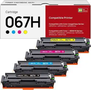 067H 067 Toner Cartridge Set MF654Cdw MF656Cdw - Compatible for Canon 067 Toner Cartridge Set Canon 067H Work with MF656Cdw MF654Cdw LBP632Cdw MF653Cdw LBP633Cdw, CRG-067H High Yield Ink 4 Pack