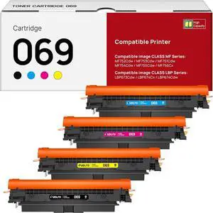 069 Toner Cartridge Set: MF753Cdw Toner Replacement for Canon 069 Toner Cartridge Set 069H Work with Canon Color ImageCLASS MF753Cdw MF751Cdw MF752Cdw | for Canon Toner 069 069H Ink Cartridges 4 Pack