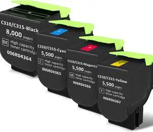 for Xerox C310 C315 Toner Cartridge,5500-8000 Pages Extra High Capacity Replacement 006R04364 006R04365 006R04366 006R04367 Compatible Standard Ink Cartridge for C315DNI C310DNI Color Printer (4 Pack)