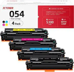 054 Toner Cartridge Set 4-Pack Replacement for Canon 054 CRG-054 054H Compatible with Canon ImageCLASS MF642Cdw MF644Cdw MF641Cdw LBP622Cdw LBP623Cdw MF641Cw Printer Ink chip Black Cyan Yellow Magenta