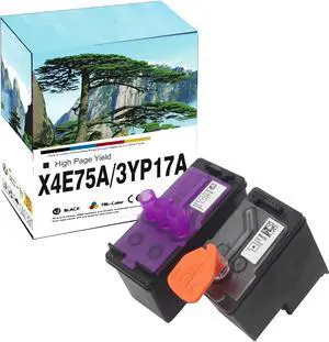 X4E75A 3YP17A Print Head Combo Pack X4E75A 3YP17A Printehead Use for HP Smart Tank 500 600 700 for HP Smart Tank 660 670 700 6000 6001 7000 7001 7300 7301 7600 7602 Series Printer(1Black, 1Tri-colour)