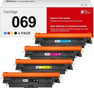 069 Toner Cartridge Set - MF753Cdw Toner Replacement for Canon 069 Toner Cartridge Set Work for Canon Color ImageCLASS Mf753cdw MF751Cdw MF752Cdw | 4 Pack with Canon 069 Black Cyan Magenta Yellow