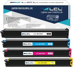 LCL MX-60NT High Yield Toner Cartridge Replacement for Sharp MX-60NT MX-60NTBA MX-60NTCA MX-60NTMA MX-60NTYA for Sharp MX-3050 MX-3050V MX-3070 MX-3070N MX-3070V MX-3570 MX-4070 MX-5070N MX-5070V