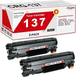 137 Black High-Yield Toner Cartridge 2-Pack (9435B001) Replacement for Canon 137 Toner Cartridge for imageCLASS D570 MF232w MF242dw MF212w MF216n MF217w MF244dw MF247dw MF249dw MF227dw Printers