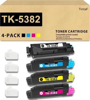 TK5382 Toner Cartridge High Yield Compatible with Kyocera TK-5382 Toner Cartridge 1T02Z00US0 1T02Z0CUS0 1T02Z0BUS0 1T02Z0AUS0 for ECOSYS MA4000cifx ECOSYS MA4000cix ECOSYS PA4000cx Printer (4 Pack)