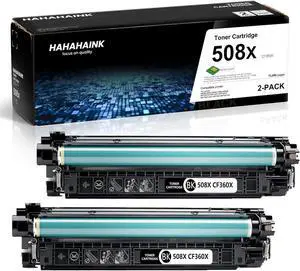 508X Toner Cartridge (with chip) : 2 Pack 508X |CF360X Black High Capacity Toner Cartridge Replacement for HP 508X for M552dn M553n M553dn M553x M553dh MFP M577dn MFP M577z Printer (13,000 Pages)