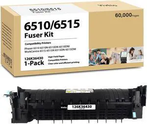 Phaser 6510 Workcentre 6515 Fuser Unit 126K36430 Replacement for Xerox 6510 6515 Fuser Kit for Phaser 6510 6510N 6510DN 6510DNI WorkCentre 6515 6515N 6515DN Printers, 1-Pack 6510 Fuser Assembly(110V)