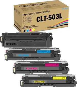 CLT503 CLT-503L Toner Cartridge Black Cyan Magenta Yellow Compatible CLT-K503L CLT-C503L CLT-M503L CLT-Y503L Toner use for Samsung ProXpress SL-C3010ND C3060FR C3060FW C3010DW C3010ND C3060ND Printer