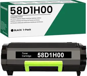 Remanufactured 58D1H00 Black High-Yield Toner Cartridge Replacement for Lexmark 58D1H00 Toner Cartridge for MS725 MS821 MS822 MS823 MS824 MS825 MS826 MX721 MX722 MX725 MX822 MX824 Printer 15,000 Page