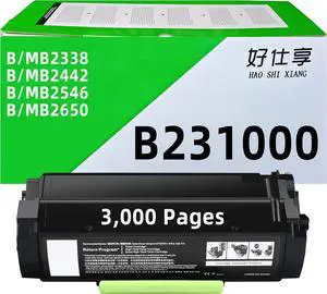 B231000 B241H00 B251X00 B261U00 Compatible High Yield Toner Cartridge Replacement for Lexmark B2338 MB2338 B2442 MB2442 B2546 MB2546 B2650 MB2650 Series Laser Printers (B231000-1Pack-3000Pages)