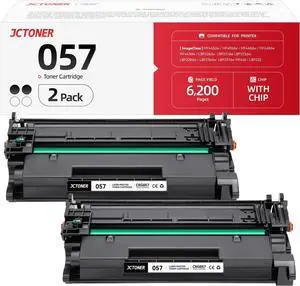 057 Black Toner Cartridge 2-Pack with chip High Yield Replacement for Canon 057 CRG-057 057H Compatible with Canon ImageCLASS MF445dw MF448dw LBP226dw LBP227dw LBP228dw MF449dw MF445 Laser Printer Ink