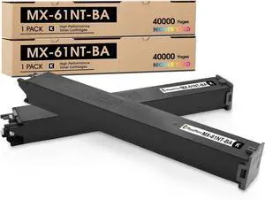 MasaiMara Black MX-61NTBA MX-61NT MX61NT MX-61NT-BA Compatible Toner Cartridges Replacement for Sharp MX-2651 MX-3050V MX-3070N MX-3071 MX-3570V MX-4050V MX-4070N MX-4071 MX-5070V Printer (2-Pack)