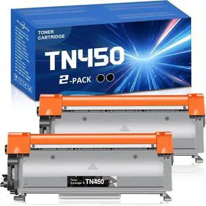 TN450 Toner Cartridge Black High Yield Replacement for Brother TN450 TN-450 Compatible with HL-2280DW HL-2270DW HL-2230 HL-2275DW MFC-7360N MFC-7860DW DCP-7065DN Intellifax 2840 2940 Printers (2 Pack)