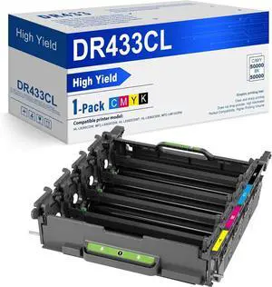 DR433CL Drum Unit DR-433CL Replacement for Brother DR 433CL use with HL-L8260CDW HL-L8360CDW/CDWT HL-L9310CDW MFC-L8610CDW MFC-L8690CDW MFC-L8900CDW MFC-L9570CDW Printer, DR 433CL 1 Pack, Not Toner
