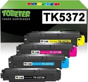 ToBeter TK5372 TK-5372 Toner Replacement for Kyocera TK-5372 TK5372K TK5372C TK5372M TK5372Y Toner Cartridge for ECOSYS PA3500cx MA3500cix MA3500cifx Printer Toner, 4 Pack TK-5372 Toner, BK/C/M/Y