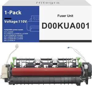 D00KUA001 D00YTK001 Fuser Unit Replacement for Brother DCP-L2550DW HL-L2350D HL-L2370DW HL-L2390DW HL-L2395DW MFC-L2690DW MFC-L2710DW MFC-L2730DW MFC-L2750DW Printer Fuser Fixing Unit 1-Pack (110V)