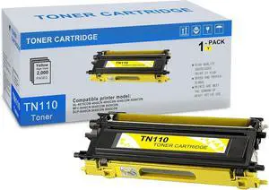 1 Pack TN110 Yellow Toner Cartridge Compatible TN110 Replacement for Brother TN110 for Brother HL-4070CDW 4040CN 4040CDN 4040CDW 4050CDN MFC-9440CN 9840CDW 9450CDN DCP-9040CN 9045CDN 9042CDN Printer