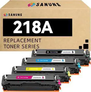 218A Toner Cartridge 4 Pack (with Chip) Replacement for HP 218 A 218X W2180A W2180X Toner Cartridges for Laser Jet Pro 3201dw MFP 3301cdw 3301fdw 3301sdw Printer Ink (Black/Cyan/Yellow/Magenta)