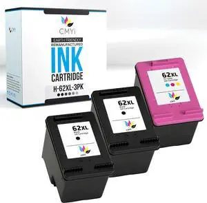 62XL Replacement Combo Pack Ink Cartridges for HP Envy 7643, 7644, 7645, 8000, 8005, HP OfficeJet 200 Mobile, 250 Mobile, 252 Mobile, 258 Mobile, 5740, 5741, 5742, 5743, 5744 (2 Black, 1 Color) 62XL Replacement Combo Pack Ink Cartridges for HP Envy 7643, 7644, 7645, 8000, 8005, HP OfficeJet 200 Mobile, 250 Mobile, 252 Mobile, 258 Mobile, 5740, 5741, 5742, 5743, 5744 (2 Black, 1 Color)