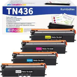 TN436 Toner Cartridges Set 4-Pack Super High Yield TN436BK TN436C TN436Y TN436M Toner Replacement for Brother TN-436 Toner Cartridge for HL-L8360CDW HL-L8260CDW MFC-L8900CDW MFC-L8690CDW Printer Ink