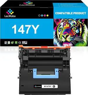 LeciRoba 42,000-Pages 147Y Black Extra High-Yield Toner Cartridge Replacement for HP 147Y W1470Y for Enterprise M611 M611dn M611x M612 M612dn M612x M634 M634h M635 M635fht M635h M636 M636fh (1-Pack)
