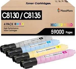MasaiMara C8130 C8135 006R01746 006R01747 006R01748 006R01749 Compatible Toner Cartridges Replacement for Xerox AltaLink C8130 C8135 C8145 C8155 C8170 Printer(Black, Cyan, Magenta, Yellow, 4-Pack)
