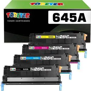 ToBeter Remanufactured 645A Toner Replacement for HP 645A C9730A C9731A C9732A C9733A Toner Cartridge for Color 5500 5550 5550dn 5550n 5550dtn 5500dn 5500n Printers, 4 Pack, Black Cyan Magenta Yellow