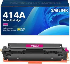 414A 414X Magenta Toner Cartridge: (with Chip) Compatible Replacement for HP 414A 414X W2023A W2023X Work for HP414A Color Pro MFP M479fdw M479fdn M454dw M454dn M479dw m479 m454 Printer Ink (1-Pack)