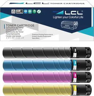 LCL TN216 TN319 Toner Cartridge Compatible Replacement for Konica Minolta Bizhub TN216 TN-216 TN216K TN216C TN216M TN216Y TN319 TN319K TN319C TN319M TN319Y Toner for C360 C220 C280 Printer,KCMY-4Pack