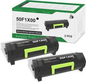 50F1X00 501X Toner Cartridges(2 Pack, Black) Lvan Compatible 501X High Yield Toner Cartridges Replacement for Lexmark 50F1X00 Toner Cartridges MS410dn MS510dn MS610dn MS610dte MS610dtn MS415dn Printer