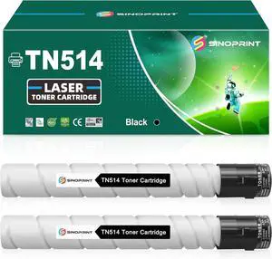 TN514 A9E8130 TN515 TN516 TN513 TN512 TN324 TN326 Black Toner cartridges for Konica Minolta Bizhub C258 C308 C368 C454 C458 C554 C558 C658 258E 308E 368E 454E 458E 554E 558E 658E Printers-2 Pack Black