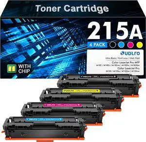215A Toner Cartridges 4 Pack: Replacement for HP 215A - for HP 215A Toner Cartridges 4 Pack hp215a to Work with Color Laserjet Pro MFP M183fw M182nw M183fdw M155dw M155nw | W2310A 215A with CHIP