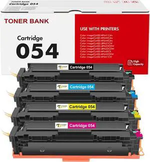 054 Toner Cartridge Set 054H MF644Cdw MF642Cdw Compatible Replacement for Canon 054 054H CRG-054 Color ImageCLASS MF644Cdw MF642Cdw LBP622Cdw MF641Cw Printer Ink (Black Cyan Magenta Yellow, 4-Pack)