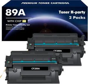 89A Black Toner Cartridge Compatible Replacement for HP 89A CF289A 89X CF289X (with Chip) for Laserjet Enterprise M507 M507n M507dn M507x MFP M528dn M528f M528c M528z M528 Series Printer (2-Pack)