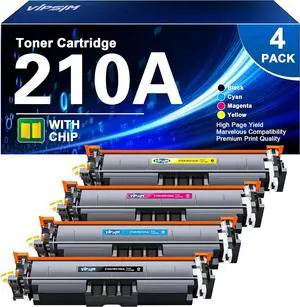 210A 210X Toner Cartridges 4 Pack: 4301fdw Replacement for HP 210A 210X Toner Cartridges Work with HP Color Laser Pro MFP 4301fdw 4201dn 4301fdn 4201dw, 4301 4201 Series Printer Ink, W2100A with CHIP