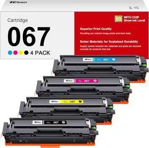 Compatible Canon 067 Toner Cartridge Set - Replacement for Canon MF656Cdw Toner Cartridges Work for Color ImageClass MF656Cdw MF654Cdw LBP632Cdw MF653Cdw Printer - 4 Pack for 067H Toner Cartridge Set