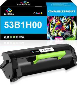 LeciRoba 53B1H00 Toner Cartridge Replacement for Lexmark 53B1H00 53B0HA0 53B1000 for Lexmark MS817 MS817D MS818DN MS817N MS817n MS817dn MS818dn Series Laser Printer (High Yield, Black, 25,000 Pages)