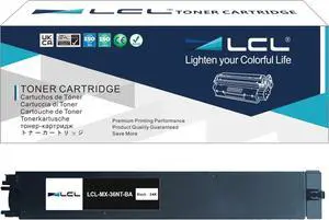LCL Compatible Toner Cartridge Replacement for Sharp MX-36 MX-36NT MX-36NTBA MX-36NT-BA MX-2610N MX-3110N MX-3610N MX-2640N MX-3115N MX-3140N MX-3640N MX-2615N MX-2648NC MX-3148NC (1-Pack Black)