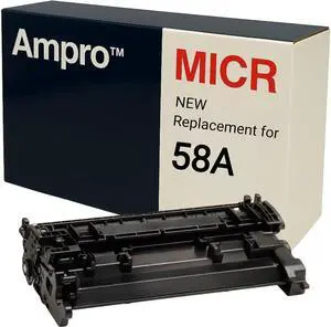 Ampro CF258A MICR 58A MICR Toner Cartridge  Secure Check Printing  Compatible with HP LaserJet M404DN M404DW M404N MFP M428DW M428FDN M428FDW Enterprise M406DN MFP M430F  High Yield, Bank-Compliant