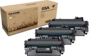 3-Pack 05A CE505A High Yield Black Toner Cartridge(with chip), Replacement for HP 05A CE505A for P2035 (CE461A) P2035n (CE462A) P2055 (CE456A) P2055d (CE457A) P2055dn (CE459A) P2055x (CE460A) Printer