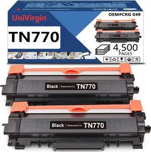 TN770 TN-770 Toner Cartridge Replacement for Brother TN770 TN-770 High Yield Black Toner Cartridge with IC CHIP fits for Brother HL-L2370DW HL-L2370DWXL MFC-L2750DW MFC-L2750DWXL 4,500 Pages 2 Pack