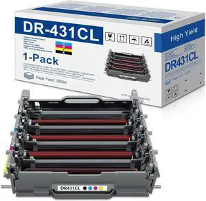 DR-431CL DR431CL Drum Unit High Yield Replacement for Brother DR431 DR 431 CL Drum MFC-L8900CDW MFC-L8905CDW MFC-L8690CDW MFC-L9570CDW HL-L8260CDN HL-L8260CDW HL-L8360CDW HL-L9310CDW Printer (1 Pack)
