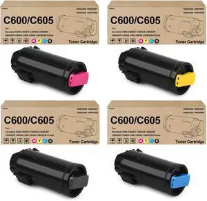 Versalink C600 C605 Toner (BK/C/M/Y) Cartridge Ultra High Yield 106R03896 106R03897 106R03898 106R03899 Replacement for Xerox Versalink C600DT C600DX C600DXF C600DXP C600N C605 C605X C605XLM Printer
