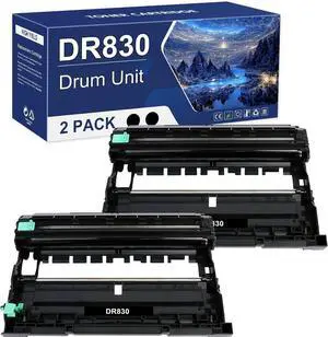 DR830 DR-830 Drum Unit Black 2-Pack Compatible Replacement for Brother DR830 DR 830 DR-830 for HL-L2400D L2405W L2460DW L2460DWXL L2865DW L2480DW DCP-L2640DW MFC-L2807DW L2820DW L2820DWXL Printer