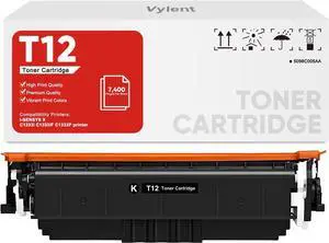 Ennovor T12 T12k T12bk High Yield Toner Cartridge Replacement for Canon T12 Black Toner Cartridges Compatible for Canon i-SENSYS X C1333i C1333iF C1333P Series Printer (1 Pack, Black)